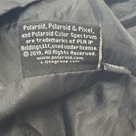POLAROID Windbreaker Pullover Jacket Mens M Hooded Black 1/4 Zip - Picture 6 of 10